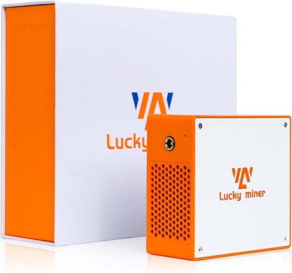 Litecoin, Dogecoin Miner Lucky Miner LG07 Scrypt Algorithm ASIC Miner 11MH/S 2.4GHz WiFi or Hotspot Quiet Include PSU, Crypto Mining Machine for Home Use，Orange - Image 2