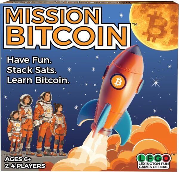 Mission Bitcoin Board Game, Ages 6+, 2-4 Players, Game Board, Tokens, Pawns, Dice, Instructions - Image 2
