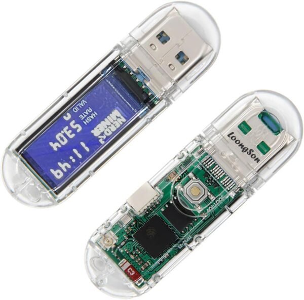 NerdMiner Bitcoins Miner V2 Dongle USB 75KH 1W T-Display S3 Bitcoin Solo Lottery Miner Win 3.125 BTC with Low Power Consumption（1PCS） - Image 2