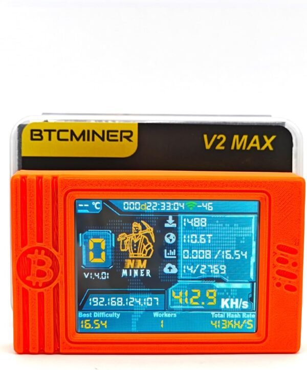 NerdMiner V2 MAX Solo Miner 930KH/s, Crypto Bitcoin Miner Machine 1.5W Mini Miner Win 6.25 BTC Nerdminer 2.4G WiFi Connection - Image 2