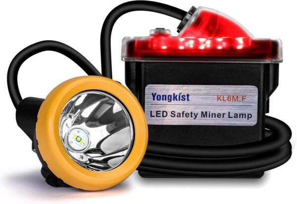 Safety Mining Light 1+2 LED Coal Mining Lights Battery Pack with LED Light Waterproof Head Torch Mining Lamp Headlight Explosion Proof Hard hat Cap Mining Headlamp (KL6M.F-Medium Size) - Image 2