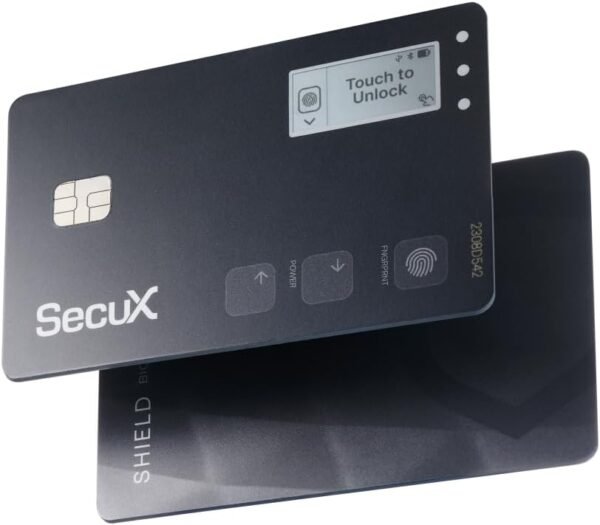 SecuX Shield Bio Crypto Hardware Wallet - Secure Biometric Authentication, Cold Storage Card for NFT, Bitcoin, Ethereum, Cardano, ERC20, BEP20, and More - Image 2