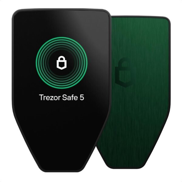 Trezor Safe 5 - Crypto Hardware Wallet with Secure Element & Passphrase, Color Touchscreen and Haptic Feedback, Protect your Bitcoin and Digital Assets (Green Beryl) - Image 2