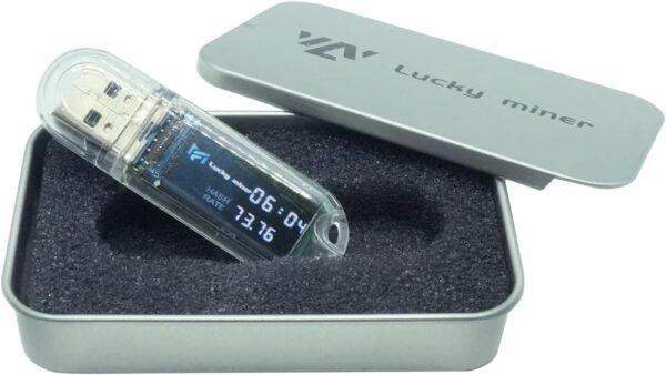 USB Bitcoin Miner Stick LV03 BTC Lottery Crypto Mini Solo 2.4G WiFi 74KH 1W With Display ASIC Algorithm Mining Rig Cryptocurrency Silent(1PCS) - Image 2