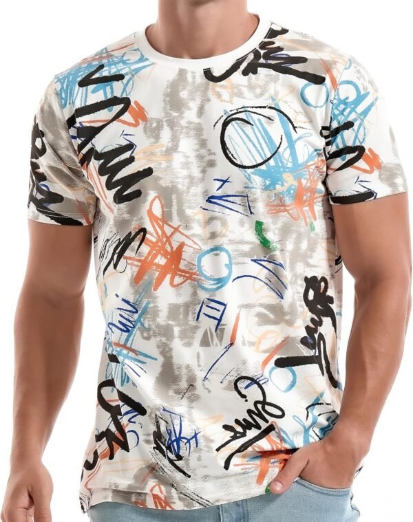 YININF Mens Hipster Hip Hop Short Sleeve Print T-Shirt Shirts Men - Image 2