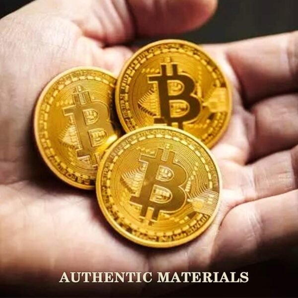 12Pcs Bitcoin Coin - Gold Physical Bitcoin Commemorative Tokens with Protective Case, Blockchain Cryptocurrency Collectibles for Home and Office Decoration(Gold) - Image 3