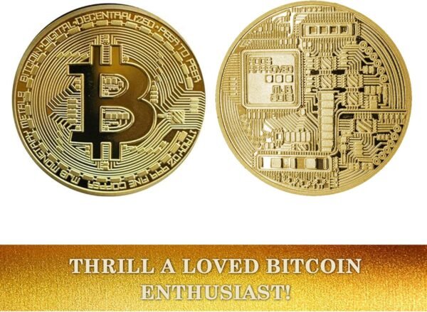 12Pcs Bitcoin Coin - Gold Physical Bitcoin Commemorative Tokens with Protective Case, Blockchain Cryptocurrency Collectibles for Home and Office Decoration(Gold) - Image 5