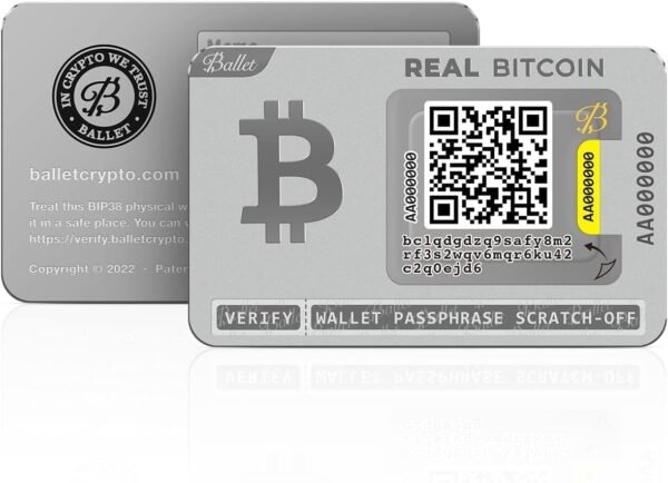 Ballet REAL Bitcoin - The Easiest Cryptocurrency Cold Storage Card - Crypto Hardware Wallet, Safeguarding Your Digital Assets (Single) - Image 3