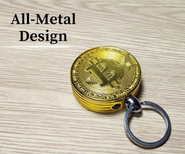 Bitcoin Shaped Butane Lighter - Refillable and Adjustable Novelty Cryptocurrency Lighter (NO Butane Included) - Image 4