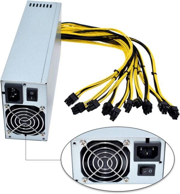 2000W 160V-240V ATX ETH BTC Mining Power Supply Mining Rig Power 10 PCS 6pin 12V GPU Power ETH Rig Ethereum Miner S9 S7 L3+ - Image 5