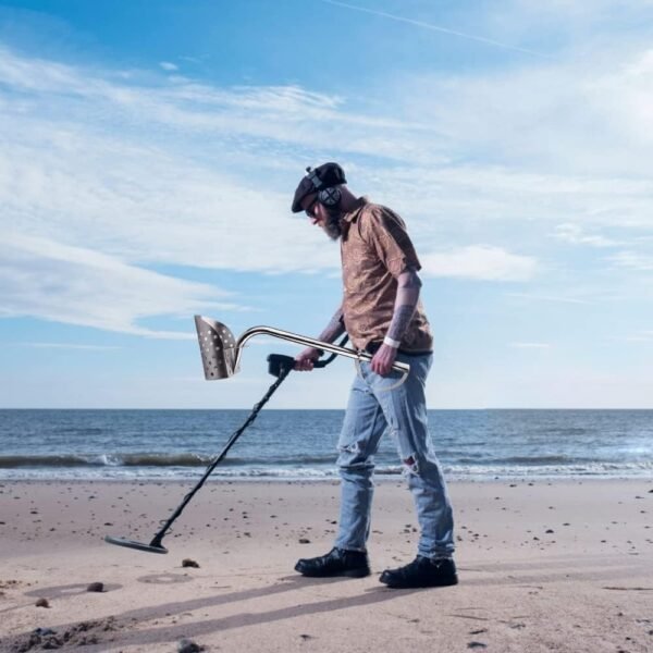 Metal Detector Sand Scoops - Efficient for Beach and Water Treasure Hunting, Alluvial Gold Mining, and Exploration. Lightweight Stainless Steel Models with Long Handles and Unique Design (AB-1) - Image 5