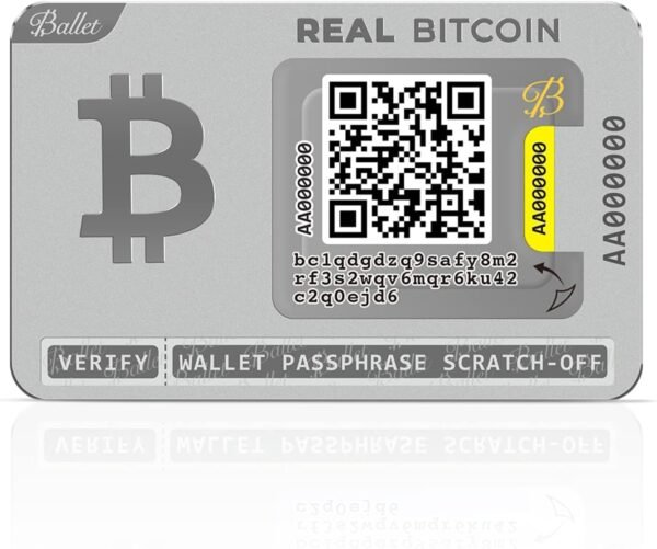 Ballet REAL Bitcoin - The Easiest Cryptocurrency Cold Storage Card - Crypto Hardware Wallet, Safeguarding Your Digital Assets (Single) - Image 2