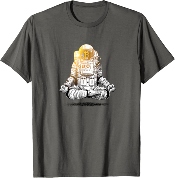 Bitcoin To The Moon - Crypto Chill Astronaut T-Shirt - Image 2