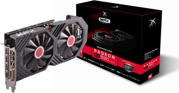 XFX Radeon RX 580 GTS XXX Edition 1386MHz OC+, 8GB GDDR5, VR Ready, Dual BIOS, 3xDP HDMI DVI, AMD Graphics Card (RX-580P8DFD6) - Image 2