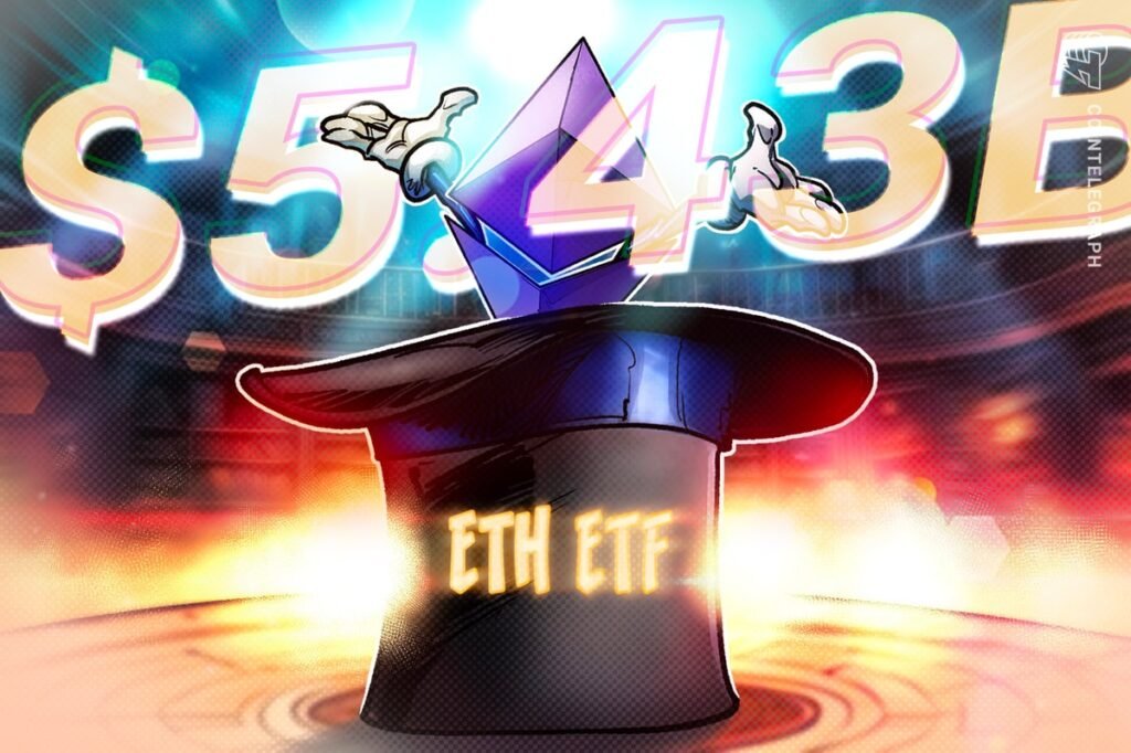 Spot Ether ETFs Record .43B Inflows in July 2025