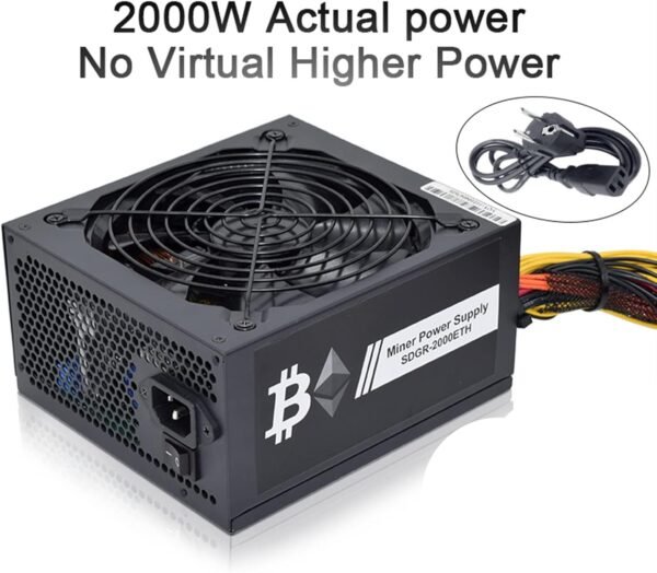 XMKT 2000W Bitcoin Mining PSU PC Power Supply Computer Mining Rig 8 GPU ATX Ethereum Coin 12v 4 pin Power Supply - Image 4