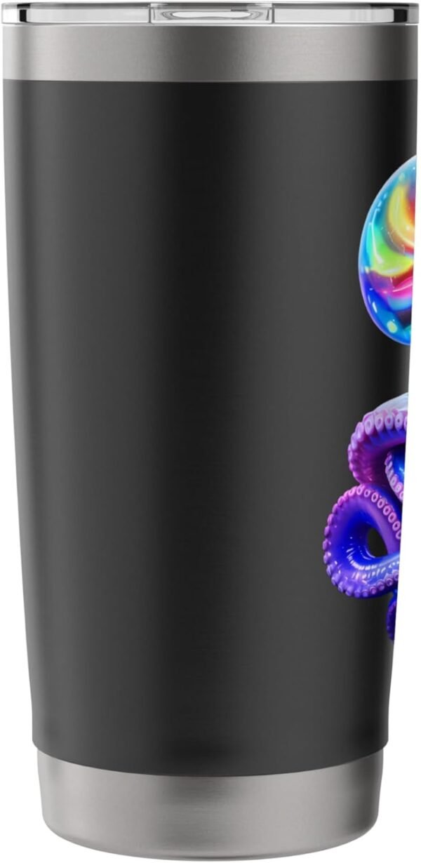 Bitcoin Funny Octopus Cyberpunk Crypto Tech Lovers Men Stainless Steel Insulated Tumbler - Image 5
