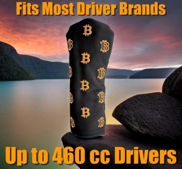 Bitcoin Golf Driver Headcover - Leather Golf Club Covers - HODL 21 Head Cover Golf Accessories - Image 3