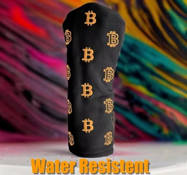 Bitcoin Golf Driver Headcover - Leather Golf Club Covers - HODL 21 Head Cover Golf Accessories - Image 4