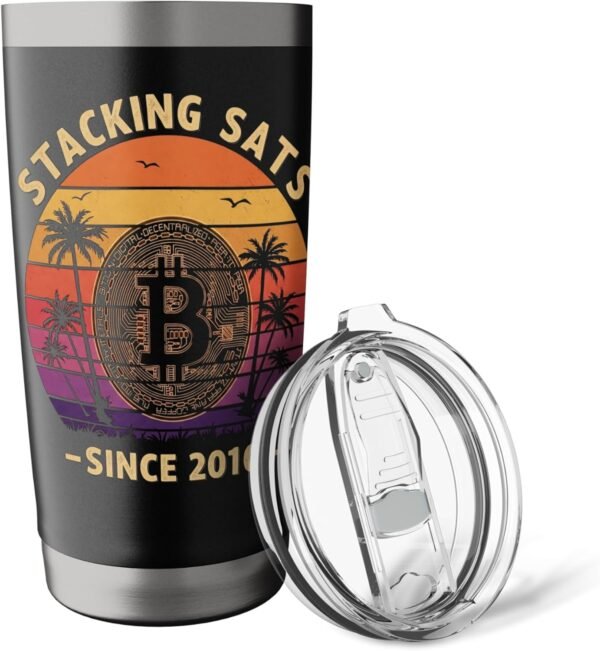 Stacking Sats Since 2010 2013 2011 2012 Bitcoiner Bitcoin Stainless Steel Insulated Tumbler - Image 6