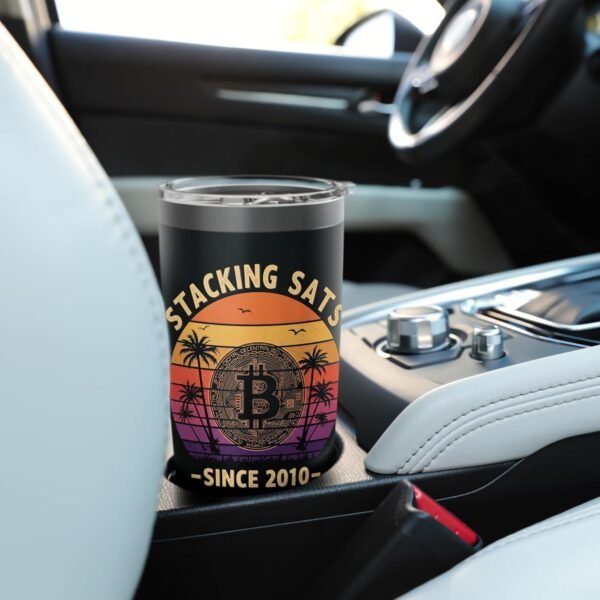 Stacking Sats Since 2010 2013 2011 2012 Bitcoiner Bitcoin Stainless Steel Insulated Tumbler - Image 7