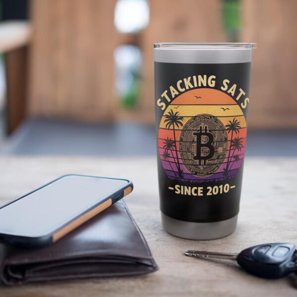 Stacking Sats Since 2010 2013 2011 2012 Bitcoiner Bitcoin Stainless Steel Insulated Tumbler - Image 8