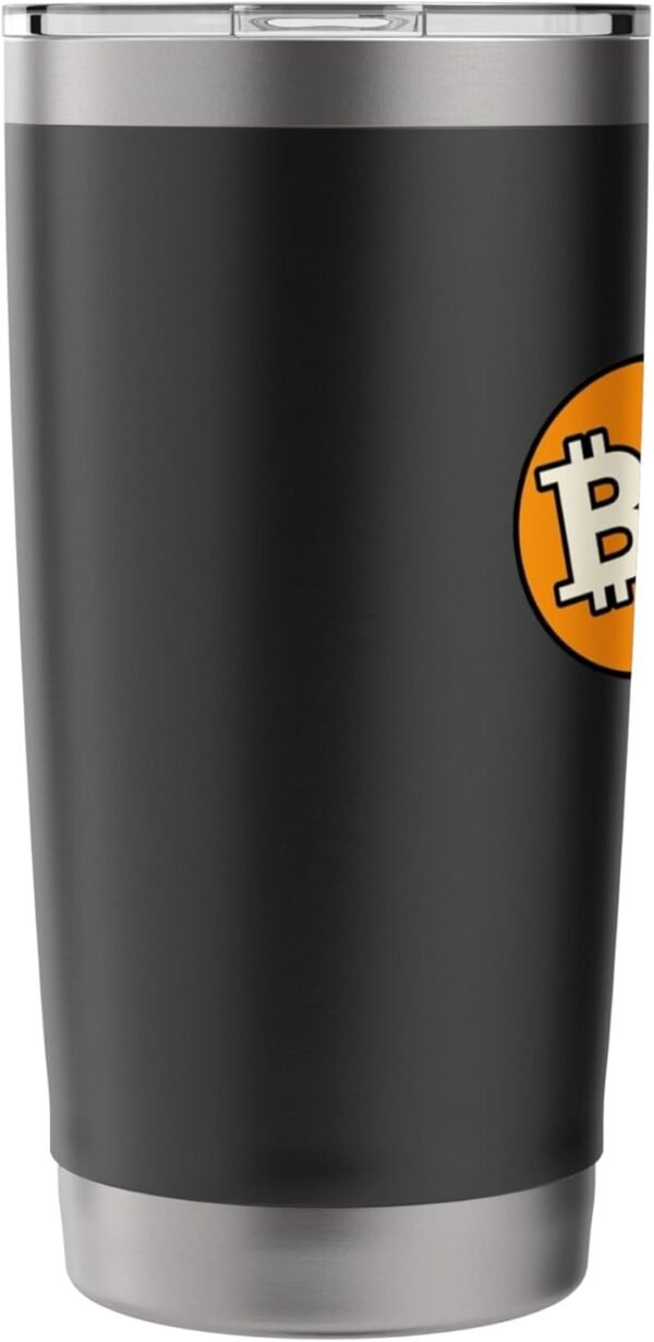 Bitcoin Eats the World - fiat is a crime nostr gm maxi Stainless Steel Insulated Tumbler - Image 5