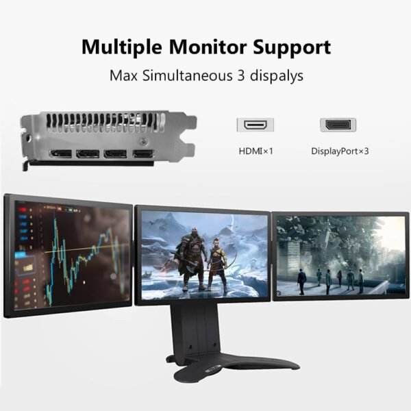 RX 5500 8gb GDDR6 Graphics Card,128 Bit, 3XDP, HDMI, PCI Express 4.0X8, 8pin with Fan Intelligent System,Gaming PC Computer Video Cards with 3X DisplayPort +1X HDMI (5500 Style 2) - Image 7