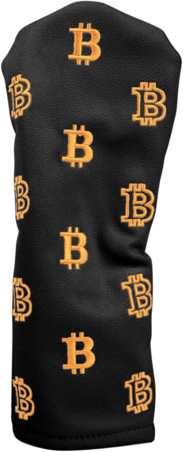 Bitcoin Golf Driver Headcover - Leather Golf Club Covers - HODL 21 Head Cover Golf Accessories - Image 2