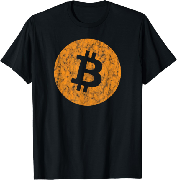 Vintage Look Bitcoin Logo T-Shirt T-Shirt - Image 2