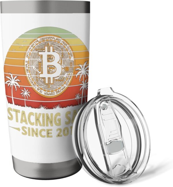 Stacking Sats Since 2011 Birthday hodl Bitcoiner Bitcoin Stainless Steel Insulated Tumbler - Image 6