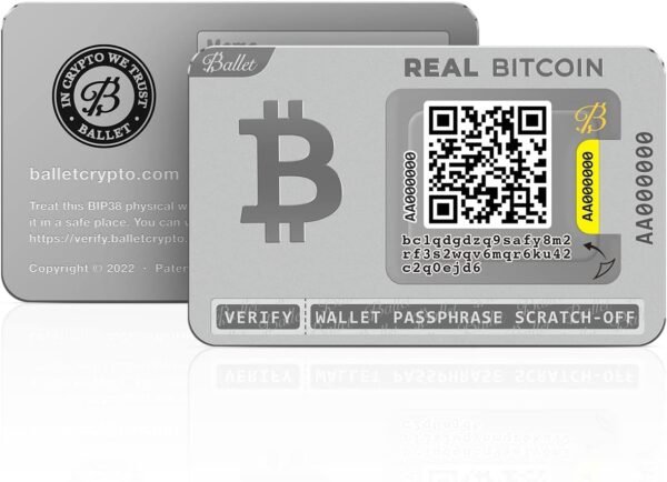 Ballet 3-Pack Gift Set REAL Bitcoin - The Easiest Crypto Cold Storage Card - Cryptocurrency Hardware Wallet with Multicurrency and NFT Support - Image 6