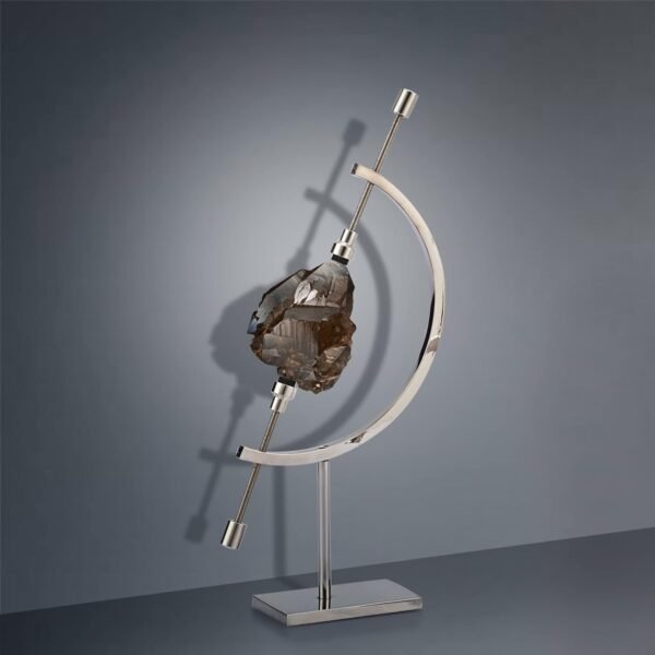 JUXYES Silver Tone Metal Sphere Holder Caliper Stand, Hold Max to 2-7/8, Caliper Style Display Stand for Mineral, Ornament, Gem, Shell, Coin, etc - Image 5