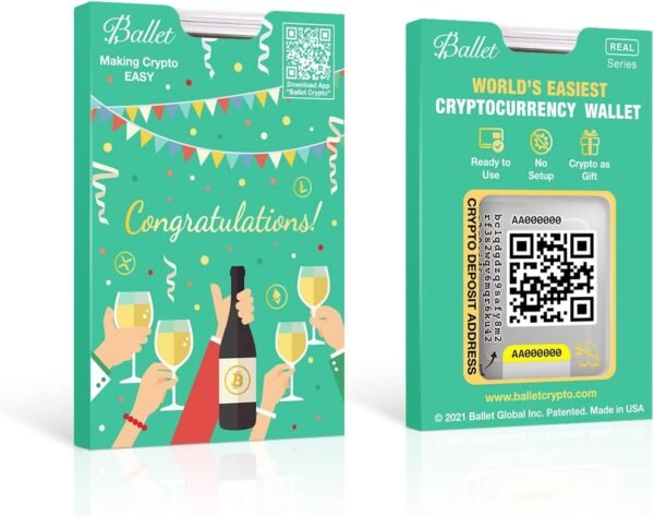 Ballet 3-Pack Gift Set REAL Bitcoin - The Easiest Crypto Cold Storage Card - Cryptocurrency Hardware Wallet with Multicurrency and NFT Support - Image 2