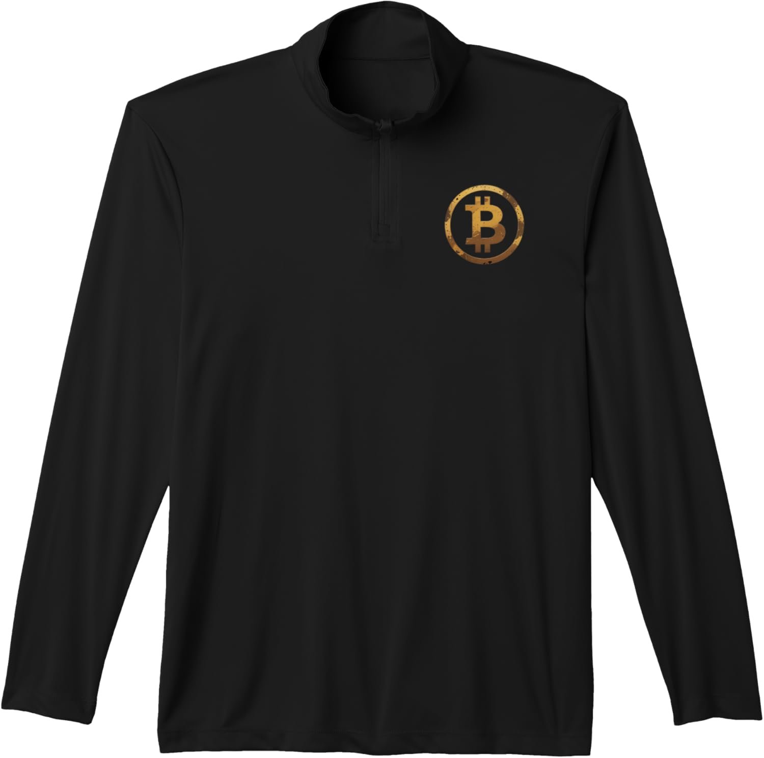 Retro Vintage Bitcoin Emblem Bitcoin Sign for Bitcoin Lover Performance Quarter-Zip Top 2 Retro Vintage Bitcoin Emblem Bitcoin Sign for Bitcoin Lover Performance Quarter-Zip Top - Image 2