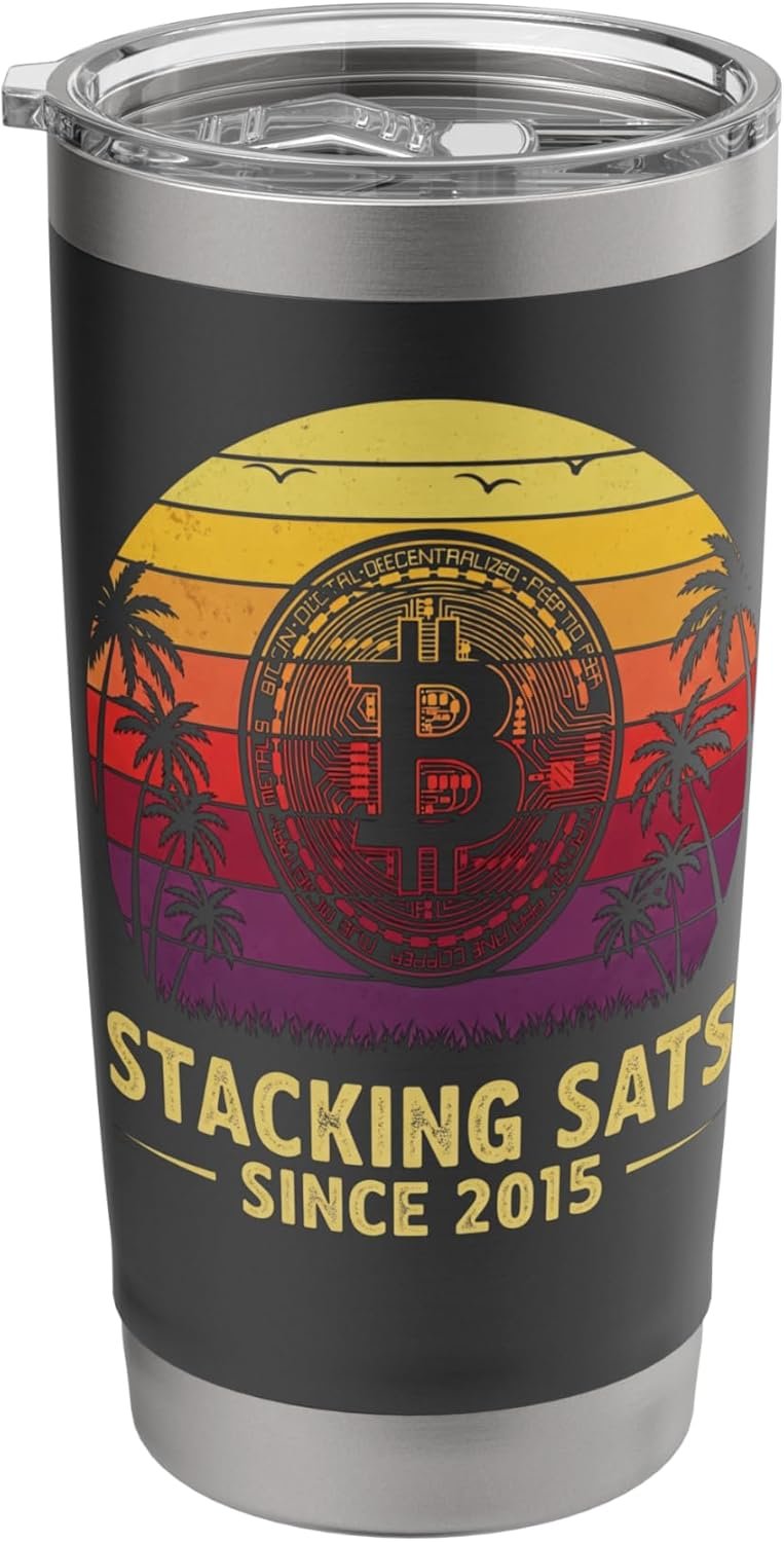 Stacking Sats Since 2015 Birthday hodl Bitcoiner Bitcoin Stainless Steel Insulated Tumbler 2 Stacking Sats Since 2015 Birthday hodl Bitcoiner Bitcoin Stainless Steel Insulated Tumbler - Image 2