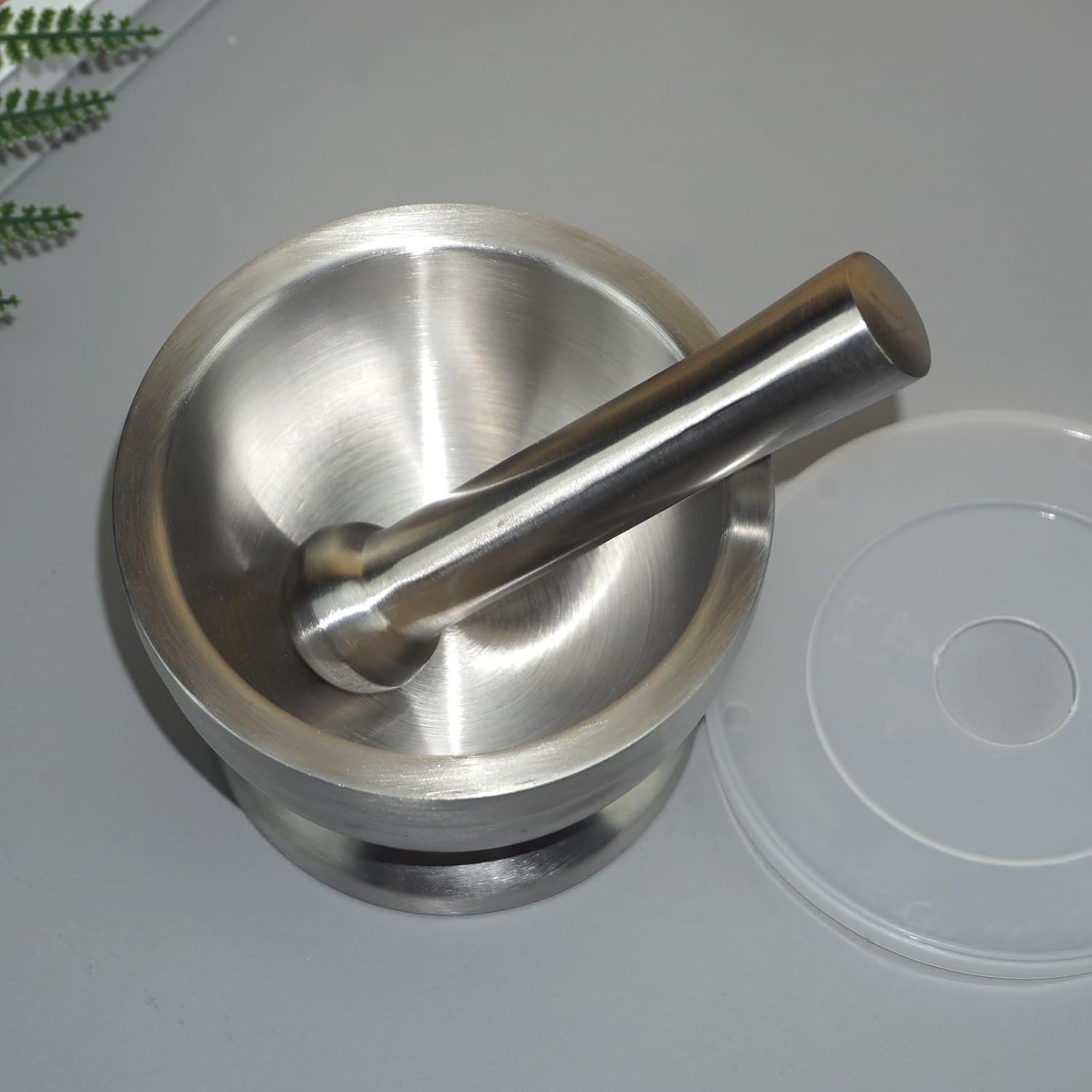 18/8 Stainless Steel Mortar and Pestle, Rock Crusher Mortar and Pestle, Pill Crusher, Ore Crusher, Spice Grinder, Cooking Spices and Seasoning, Kitchen Accessories (Large Diameter 4.6'') 5 18/8 Stainless Steel Mortar and Pestle, Rock Crusher Mortar and Pestle, Pill Crusher, Ore Crusher, Spice Grinder, Cooking Spices and Seasoning, Kitchen Accessories (Large Diameter 4.6'') - Image 5