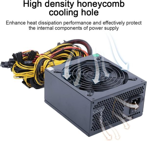 2000W 2400W 2600W 160V-240V ATX ETH Mining Bitcoin Power Supply 95% Efficiency for 3060 3070 3080 Miner Rig(2400W to 2600W US) - Image 6