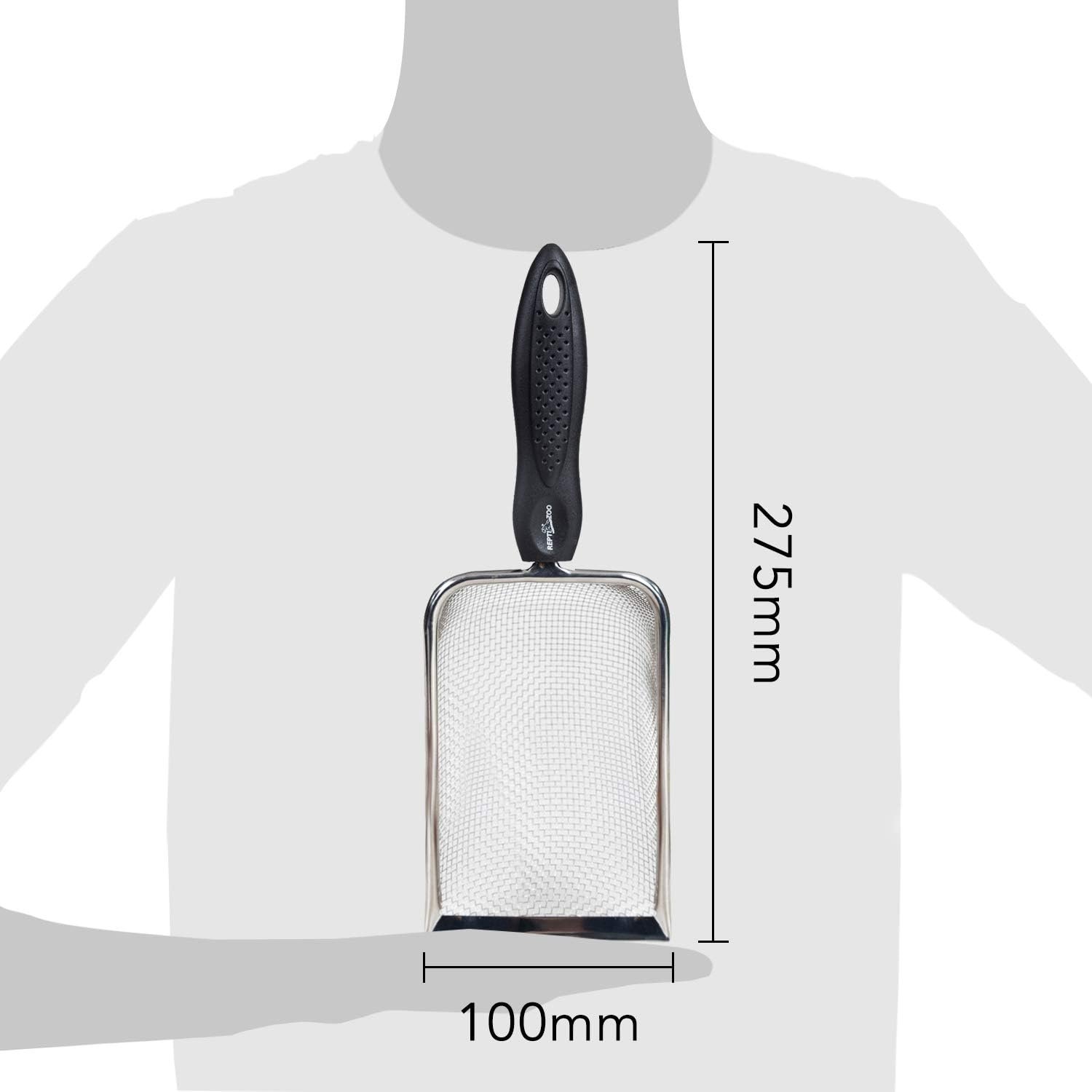 REPTI Zoo Reptile Sand Stainless Steel Fine Mesh Reptile Substrate Metal Sand Shovel Terrarium Substrate Long-Lasting Litter Cleaner Corner Scoop 3 REPTI Zoo Reptile Sand Stainless Steel Fine Mesh Reptile Substrate Metal Sand Shovel Terrarium Substrate Long-Lasting Litter Cleaner Corner Scoop - Image 3