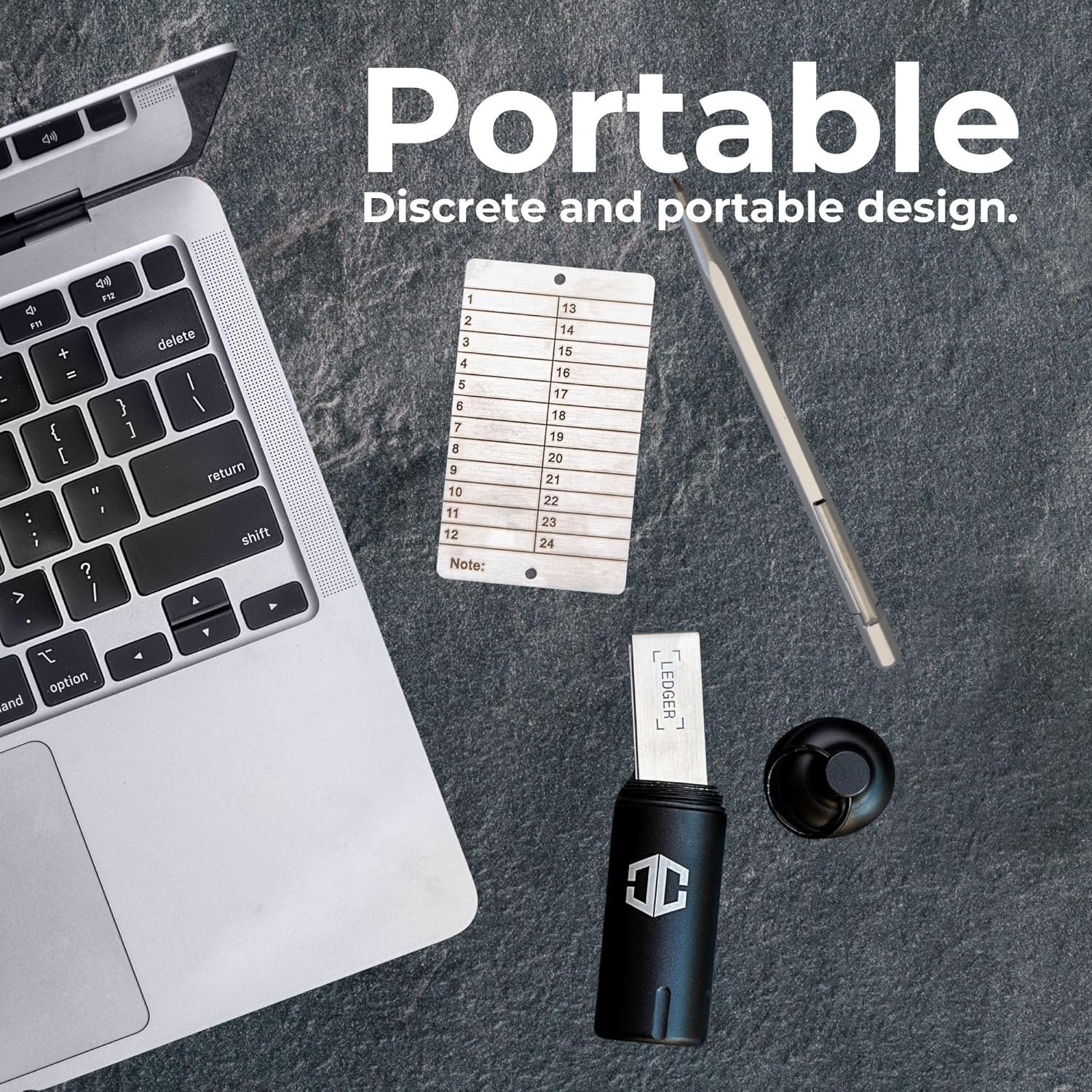 Aluminum Waterproof Case for Ledger Nano X, Nano S, Nano S Plus - Shockproof, Portable Hardware Cold Wallet for Ledger - 24 Word Seed Phrase Plate and Engraving Pen Included 7 Aluminum Waterproof Case for Ledger Nano X, Nano S, Nano S Plus - Shockproof, Portable Hardware Cold Wallet for Ledger - 24 Word Seed Phrase Plate and Engraving Pen Included - Image 7