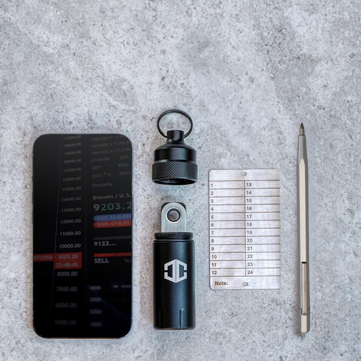 Aluminum Waterproof Case for Ledger Nano X, Nano S, Nano S Plus - Shockproof, Portable Hardware Cold Wallet for Ledger - 24 Word Seed Phrase Plate and Engraving Pen Included 10 Aluminum Waterproof Case for Ledger Nano X, Nano S, Nano S Plus - Shockproof, Portable Hardware Cold Wallet for Ledger - 24 Word Seed Phrase Plate and Engraving Pen Included - Image 10