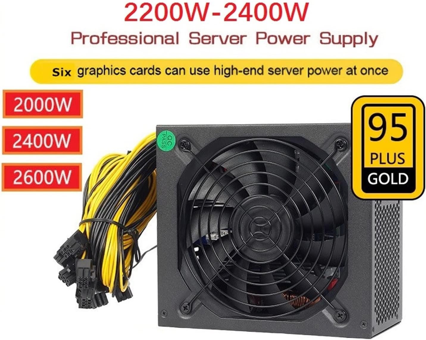 160V-240V Power Supply 2000W 2400W 2600W Power Supply for Mining for BTC Power Supply Mining rig Support 6 Graphics Cards Miner(2200W-2400W) 3 160V-240V Power Supply 2000W 2400W 2600W Power Supply for Mining for BTC Power Supply Mining rig Support 6 Graphics Cards Miner(2200W-2400W) - Image 3