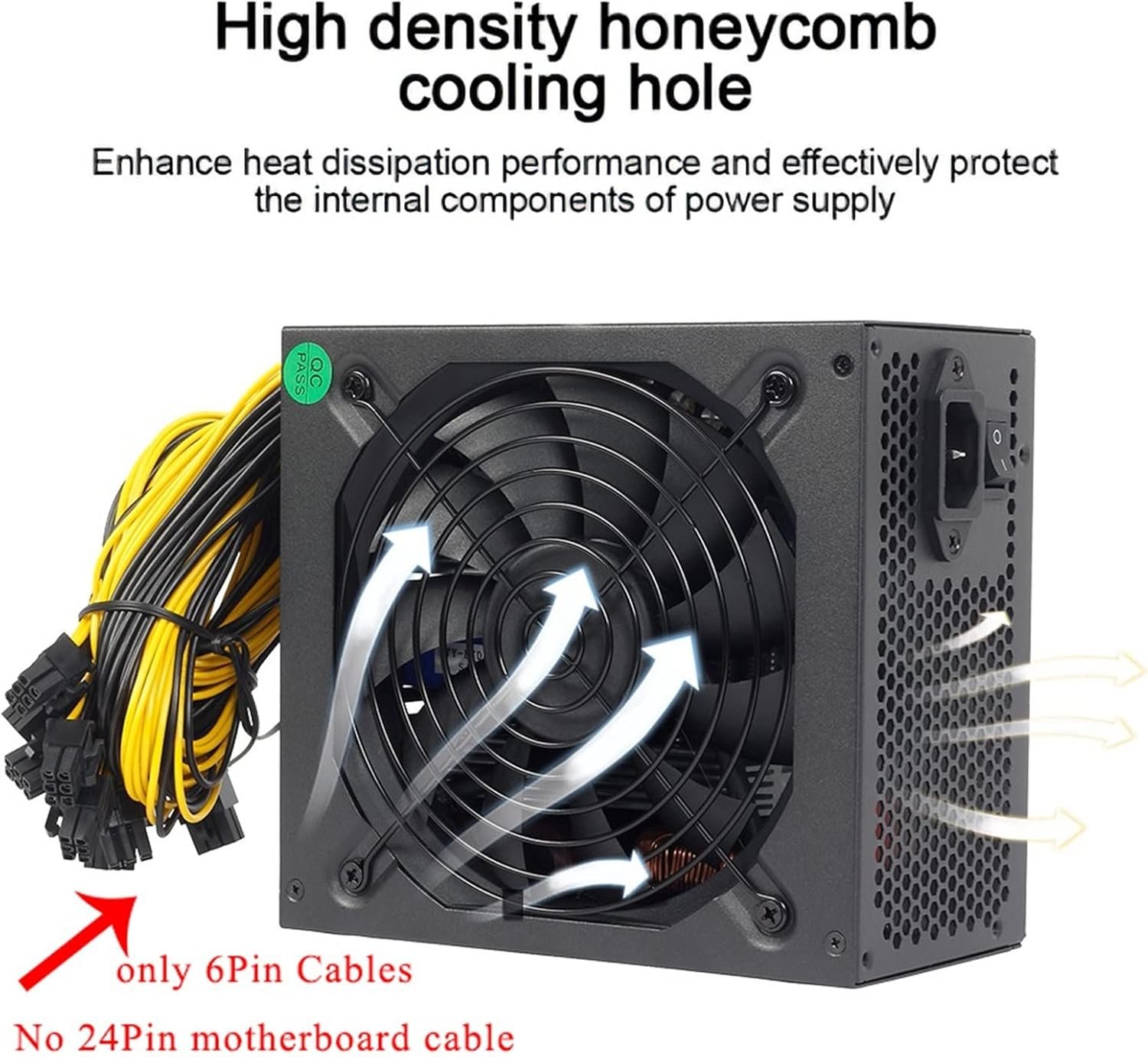 160V-240V Power Supply 2000W 2400W 2600W Power Supply for Mining for BTC Power Supply Mining rig Support 6 Graphics Cards Miner(2200W-2400W) 6 160V-240V Power Supply 2000W 2400W 2600W Power Supply for Mining for BTC Power Supply Mining rig Support 6 Graphics Cards Miner(2200W-2400W) - Image 6