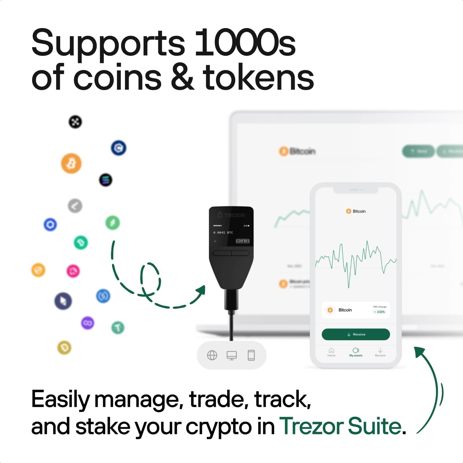 Trezor Safe 3 - Passphrase & Secure Element Protected Crypto Hardware Wallet - Buy, Store, Manage Digital Assets Simply and Safely (Solar Gold) 4 Trezor Safe 3 - Passphrase & Secure Element Protected Crypto Hardware Wallet - Buy, Store, Manage Digital Assets Simply and Safely (Solar Gold) - Image 4