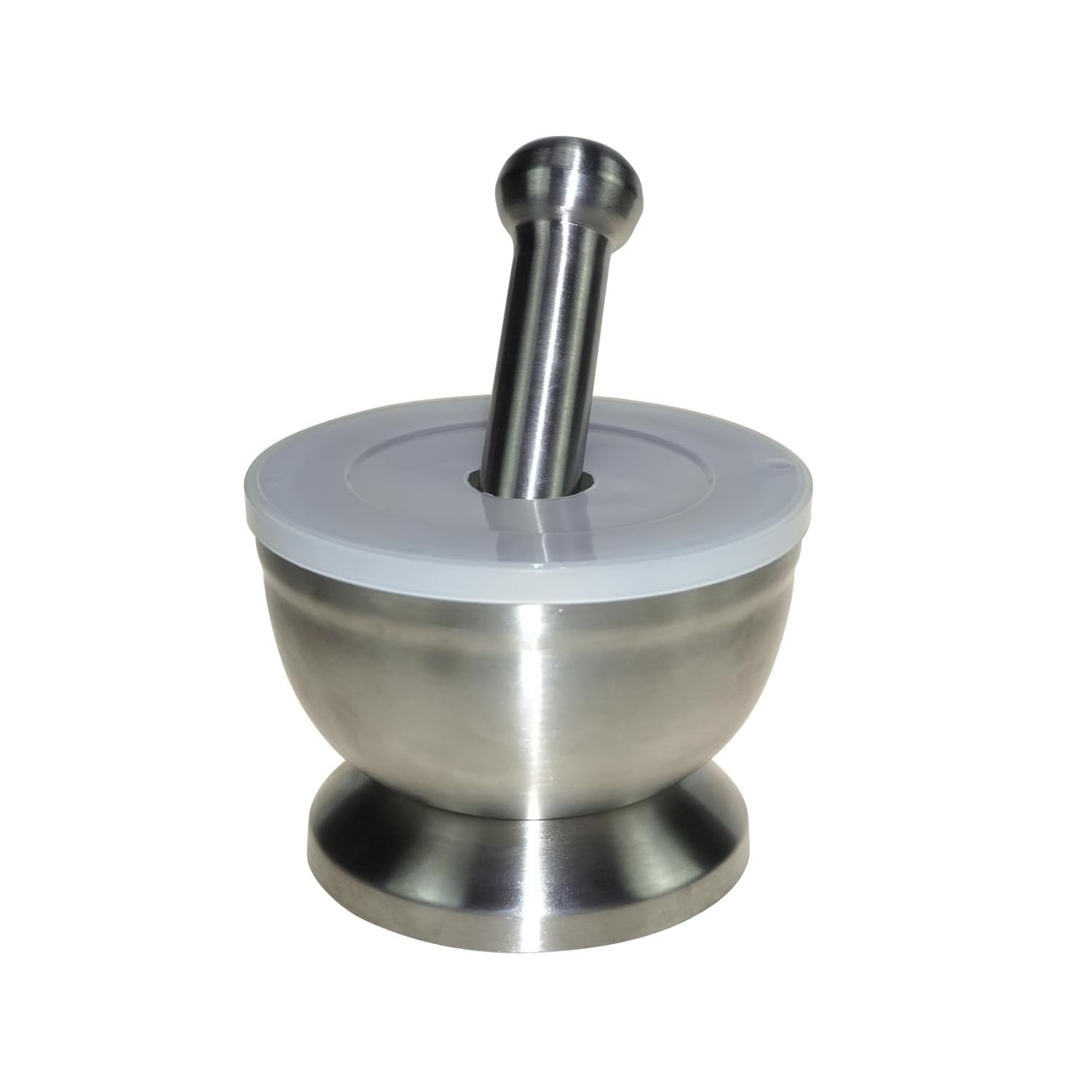 18/8 Stainless Steel Mortar and Pestle, Rock Crusher Mortar and Pestle, Pill Crusher, Ore Crusher, Spice Grinder, Cooking Spices and Seasoning, Kitchen Accessories (Large Diameter 4.6'') 2 18/8 Stainless Steel Mortar and Pestle, Rock Crusher Mortar and Pestle, Pill Crusher, Ore Crusher, Spice Grinder, Cooking Spices and Seasoning, Kitchen Accessories (Large Diameter 4.6'') - Image 2