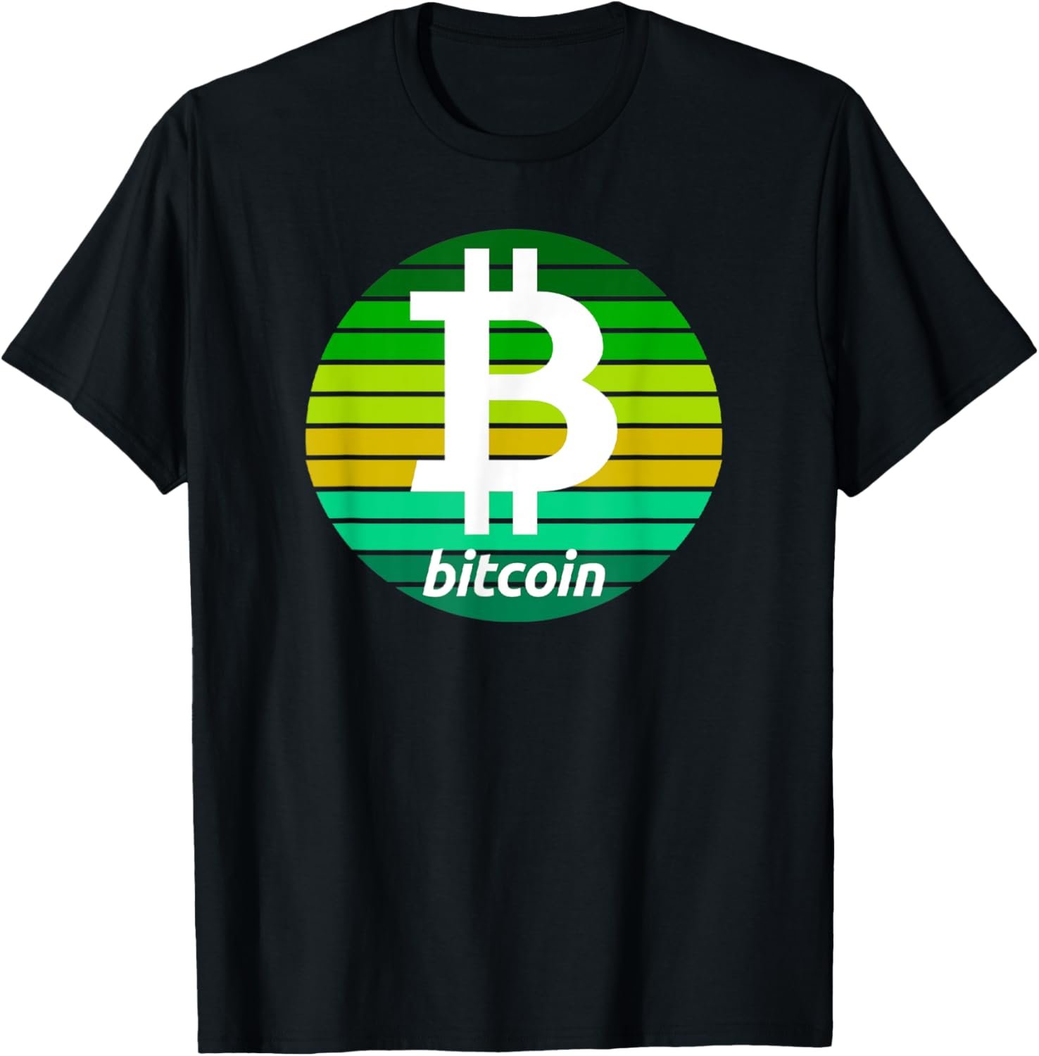 Bitcoin Crypto Modern Green Sunset Cryptocurrency Shirt T-Shirt 2 Bitcoin Crypto Modern Green Sunset Cryptocurrency Shirt T-Shirt - Image 2