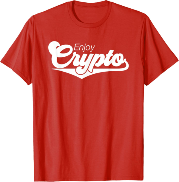 Enjoy Crypto, Funny Retro Cryptocurrency, Bitcoin, HODL T-Shirt - Image 2
