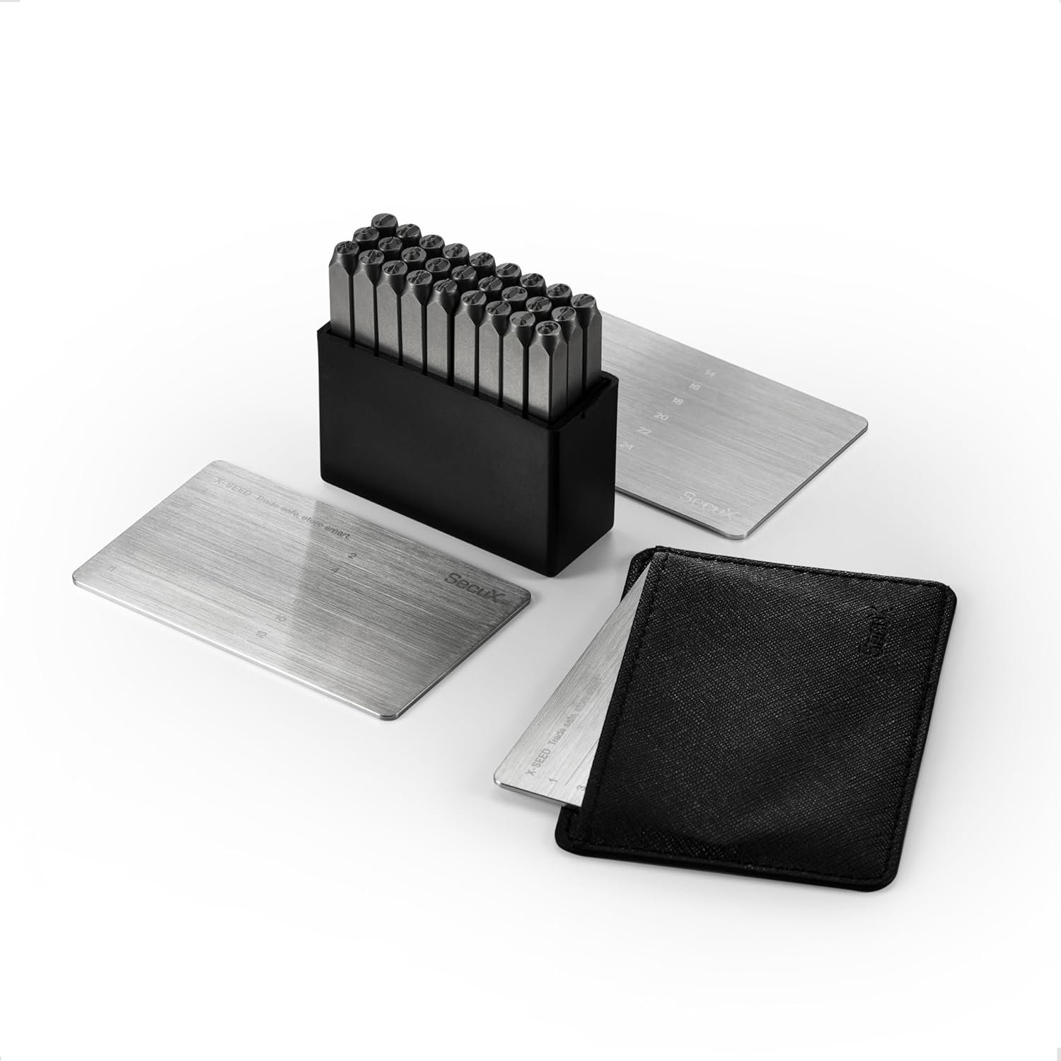 SecuX – XSEED Plus - Secure Bitcoin Wallet Crypto Seed Storage Steel Plates (Steel Punch Set Included) Compatible with SecuX, Ledger, Trezor Hardware Wallets 2 SecuX – XSEED Plus - Secure Bitcoin Wallet Crypto Seed Storage Steel Plates (Steel Punch Set Included) Compatible with SecuX, Ledger, Trezor Hardware Wallets - Image 2