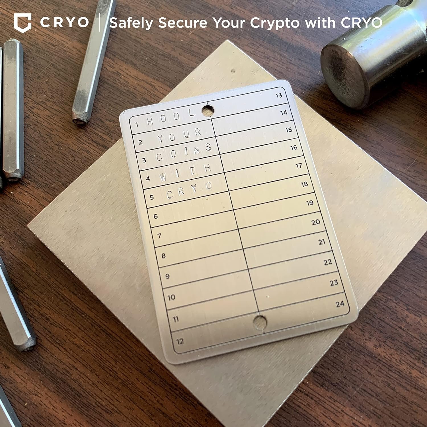 CRYO Crypto Seed Phrase Storage - Bitcoin Stainless Steel Wallet - Crypto Recovery Seed Phrase Backup - Cold Storage Cryptocurrency Backup - Store 12 to 48 Words (CARD) 7 CRYO Crypto Seed Phrase Storage - Bitcoin Stainless Steel Wallet - Crypto Recovery Seed Phrase Backup - Cold Storage Cryptocurrency Backup - Store 12 to 48 Words (CARD) - Image 7