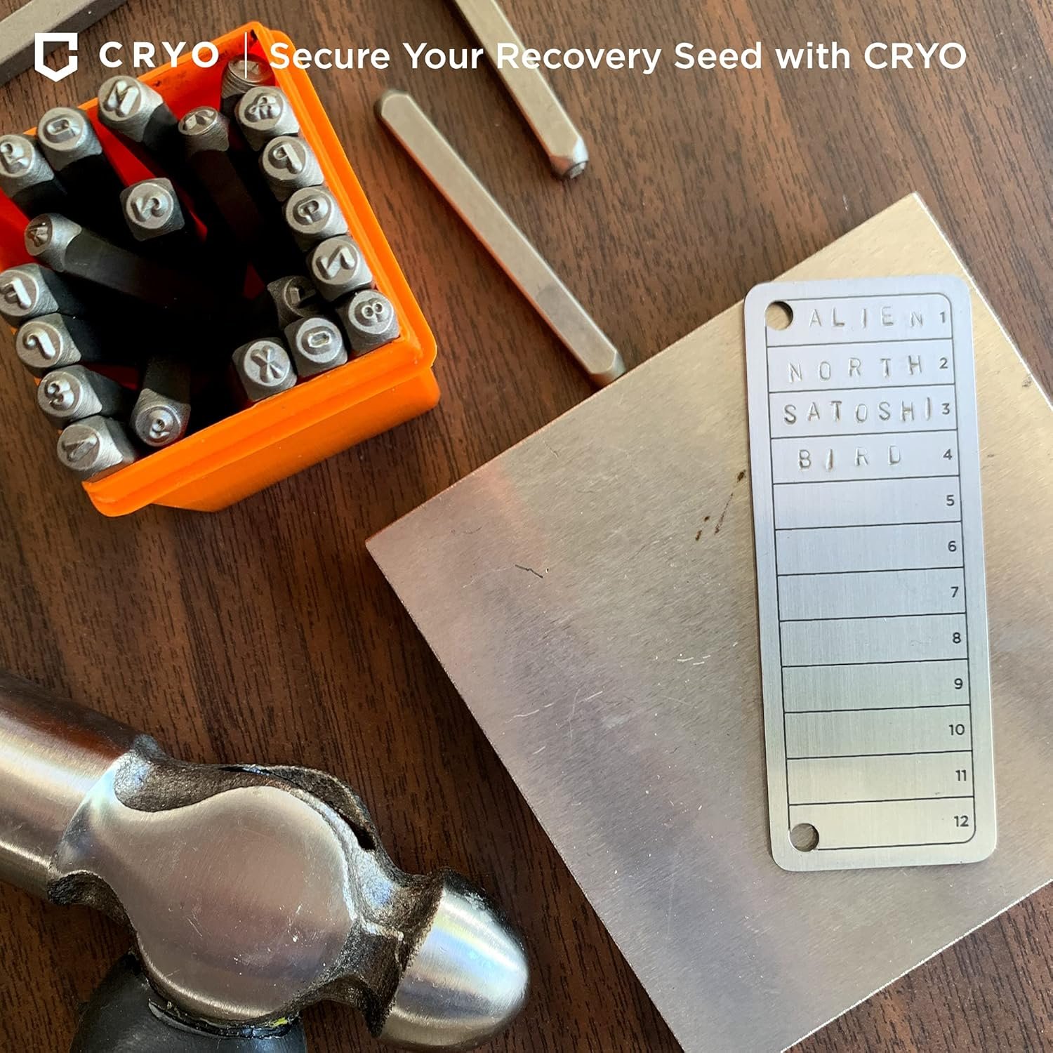 CRYO Crypto Seed Phrase Storage - Bitcoin Stainless Steel Wallet - Crypto Recovery Seed Phrase Backup - Cold Storage Cryptocurrency Backup - Store 12 to 48 Words (SLIM) 6 CRYO Crypto Seed Phrase Storage - Bitcoin Stainless Steel Wallet - Crypto Recovery Seed Phrase Backup - Cold Storage Cryptocurrency Backup - Store 12 to 48 Words (SLIM) - Image 6